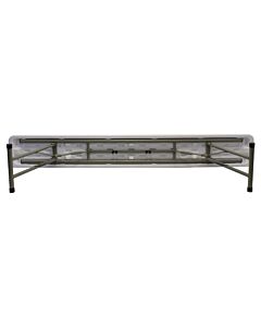 Plastic One Piece Bench with Folding Legs