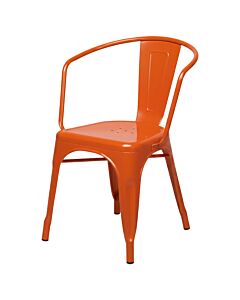 Tolix Style Armchair - Orange