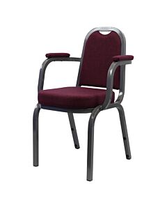 Profile view of Taurus Aluminium Stacking Chair with Arms