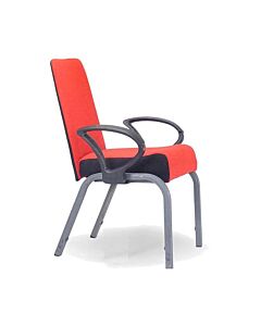 Profile view of Flex-3 Steel Stacking Chair