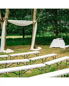 Plastic Centre Folding Bench - 6ft x 1ft (183cm x 28cm)