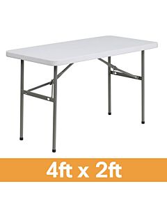 Rectangle Plastic Folding Table - 4ft x 2ft (122cm x 61cm)