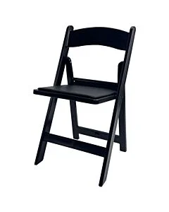 Profile view of Black Wedding Folding Chair