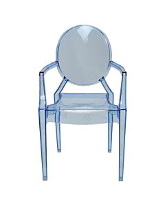 Children's Resin Louis Chair with Arms - Blue