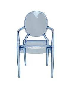 Children's Resin Louis Chair with Arms - Blue