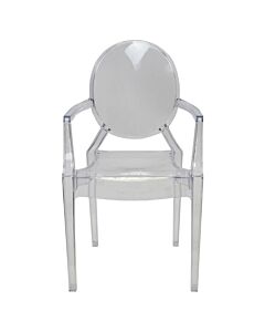 Children's Resin Louis Chair with Arms - Ice