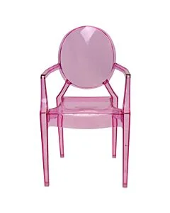 Children's Resin Louis Chair with Arms - Pink
