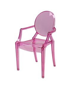 Children's Resin Louis Chair with Arms - Pink