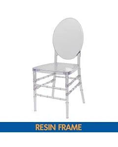 Profile View of Ice Resin Louie Banqueting Chair