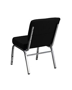 Profile view of Worship Church Chair in Black Fabric