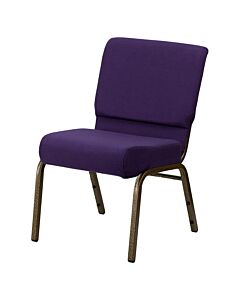 Profile view of Worship Church Chair in Purple Fabric