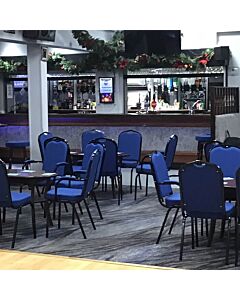 Profile view of Scorpio High Back Steel Stacking Chair