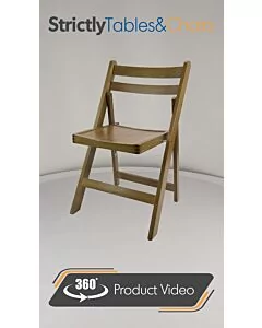 Profile view of Rustic Helios Folding Chair
