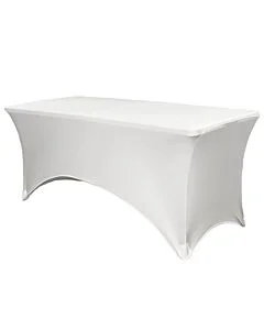 Premium White Spandex Cover – 6ft Rectangle