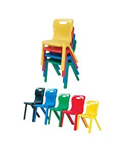 Profile view of Titan Plastic Stacking Chair
