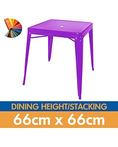 Tolix Style Stacking Dining Table - 66cm Square - Bespoke