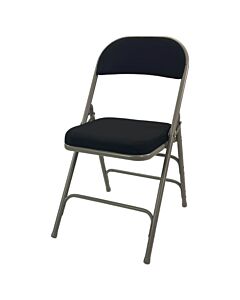 Profile view of Black Comfort Plus Extra Folding Chair