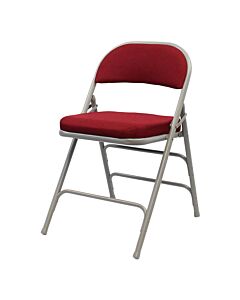 Profile view of Red Comfort Plus Extra Folding Chair