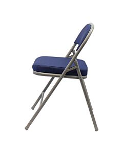 Profile view of Blue Comfort Plus Extra Folding Chair
