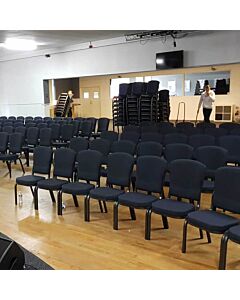 Profile view of Ultima Aluminium Stacking Chair