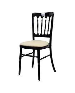 Black UK Cheltenham Chair with Green Seat Pad
