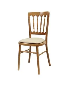 Natural UK Cheltenham Chair with Ivory Seat Pad