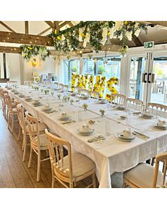 Profile view of Limewash UK Cheltenham Banqueting Chair