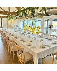 Profile view of Limewash UK Cheltenham Banqueting Chair