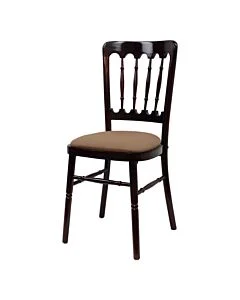 Mahogany UK Cheltenham Chair with Ivory Seat Pad