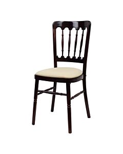 Mahogany UK Cheltenham Chair with Ivory Seat Pad
