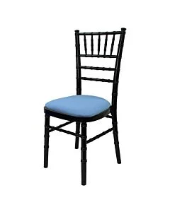Black UK Chiavari Chair with Lilac Seat Pad