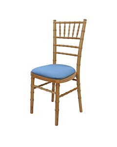 Natural UK Chiavari Chair with Red Seat Pad