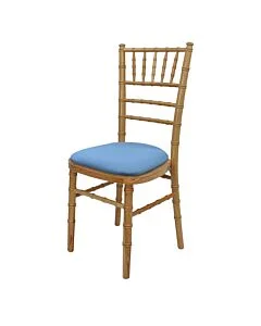 Natural UK Chiavari Chair with Red Seat Pad