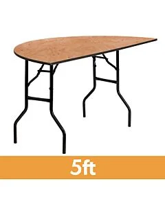 5ft semi circle banqueting table