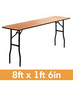8ft 1ft 6in rectangle banqueting table
