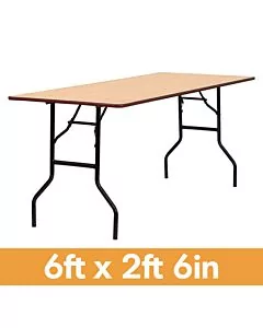 6ft 2ft 6in rectangle banqueting table