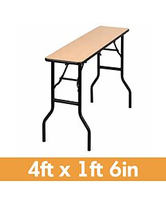 Rectangle Wooden Trestle Table - 4ft x 1ft 6in (183cm x 46cm)