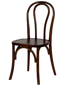 Wooden Loop Back Stacking Chair - Dark Oak