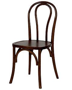 Wooden Loop Back Stacking Chair - Dark Oak