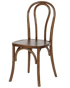 Wooden Loop Back Stacking Chair - Walnut
