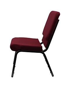 Profile view of Worship Church Chair in Burgundy Fabric