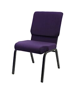 Profile view of Worship Church Chair in Purple Fabric