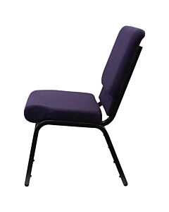Profile view of Worship Church Chair in Purple Fabric