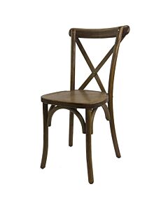 Crossback Stacking Chair - Compact Rustic Finish