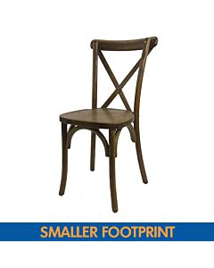 Crossback Stacking Chair - Compact Rustic Finish