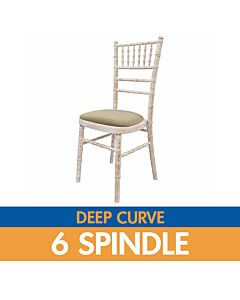 Curved Back Limewash Chiavari Chair