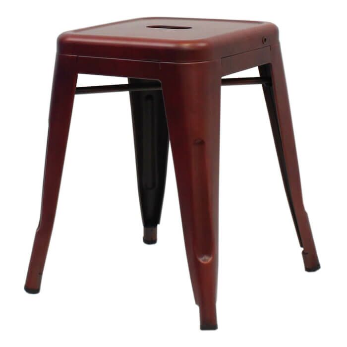 Profile view of Copper Tolix Low Stool