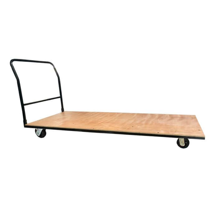Flatbed Rectangular Trestle Table Trolley