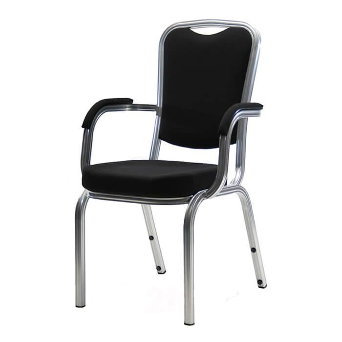 Profile view of Jupiter Aluminium Stacking Chair