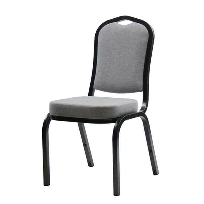 Profile view of Pacific Aluminium Stacking Chair
